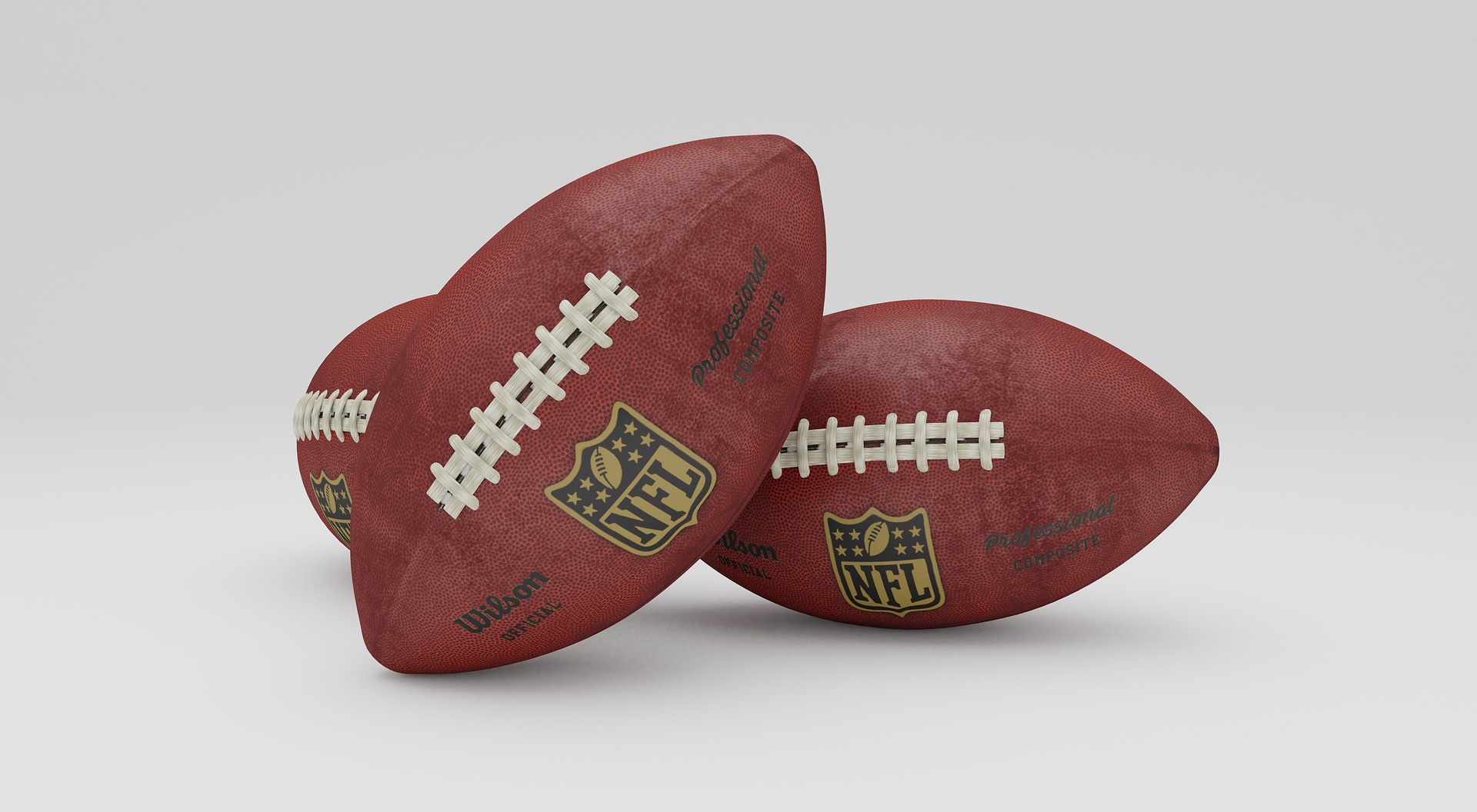 Footballs with the NFL logo